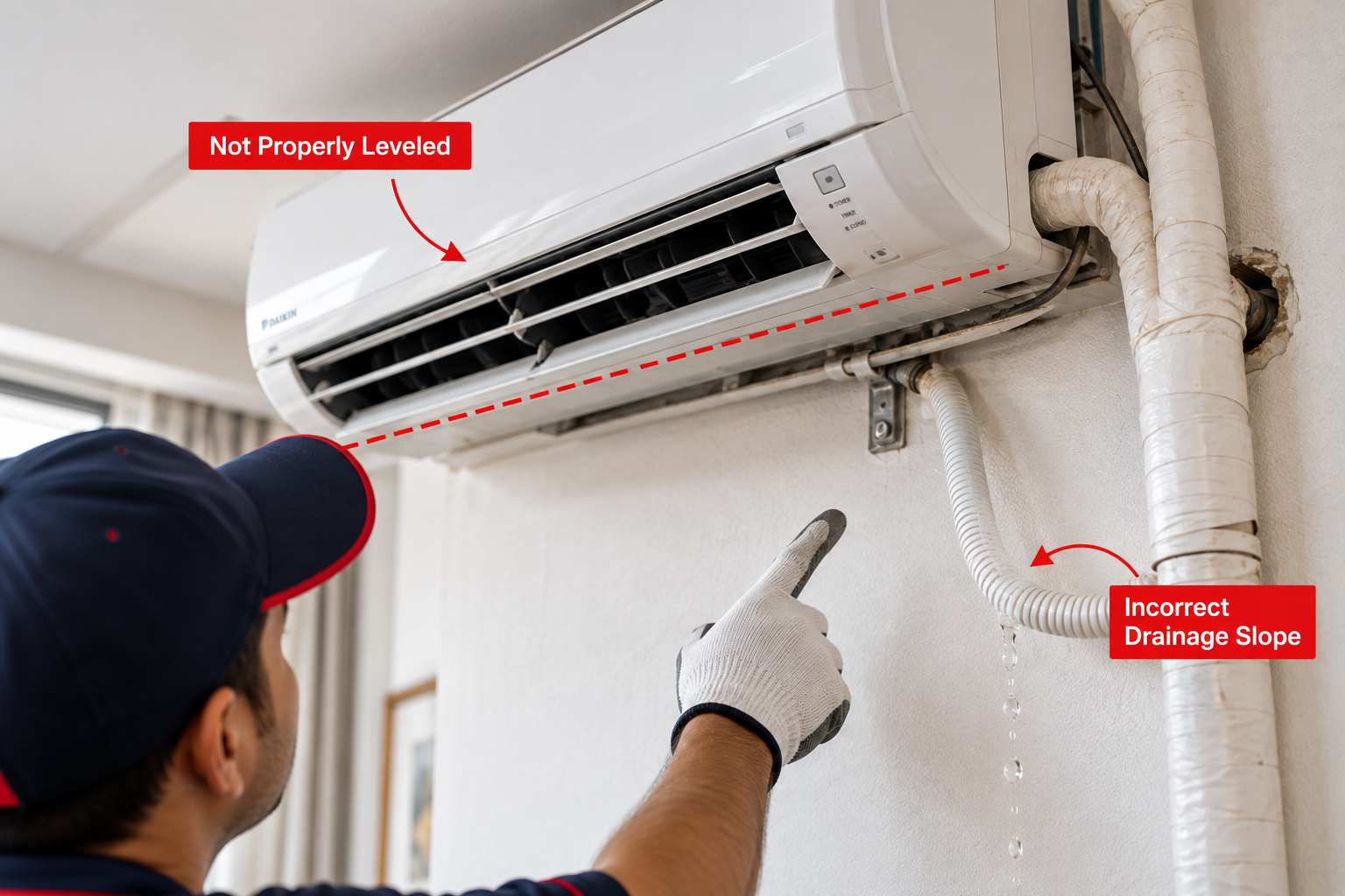 Improper AC installation