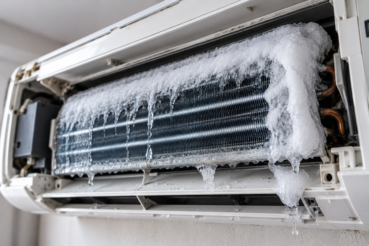 Frozen AC evaporator coil