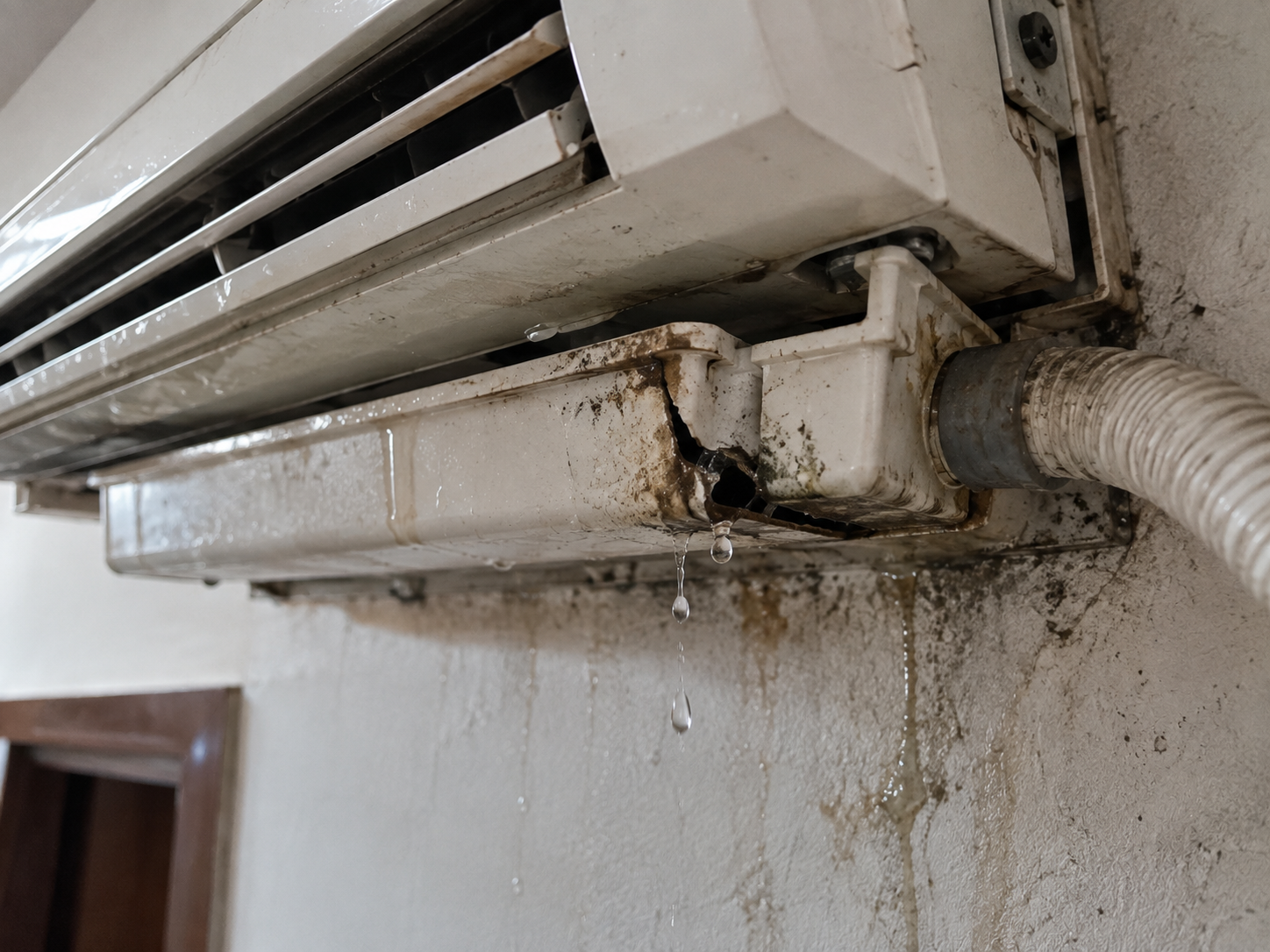 Damaged AC drain pan