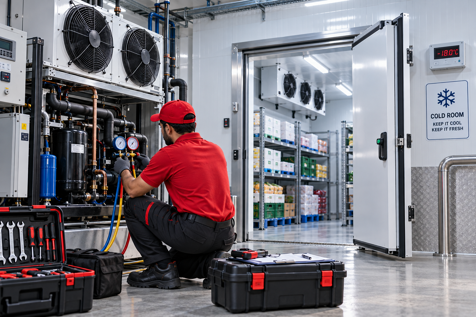 Cold room refrigeration maintenance