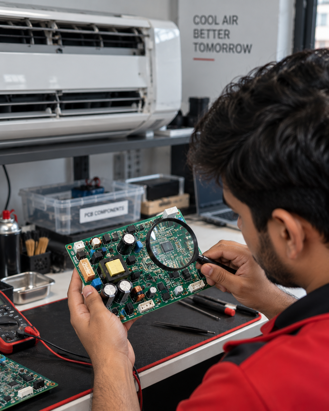 AC PCB circuit board inspection