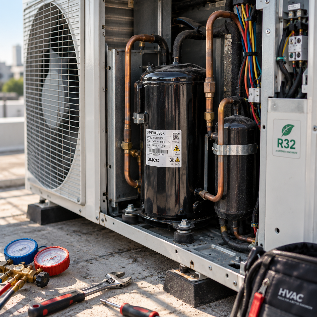 AC outdoor unit compressor