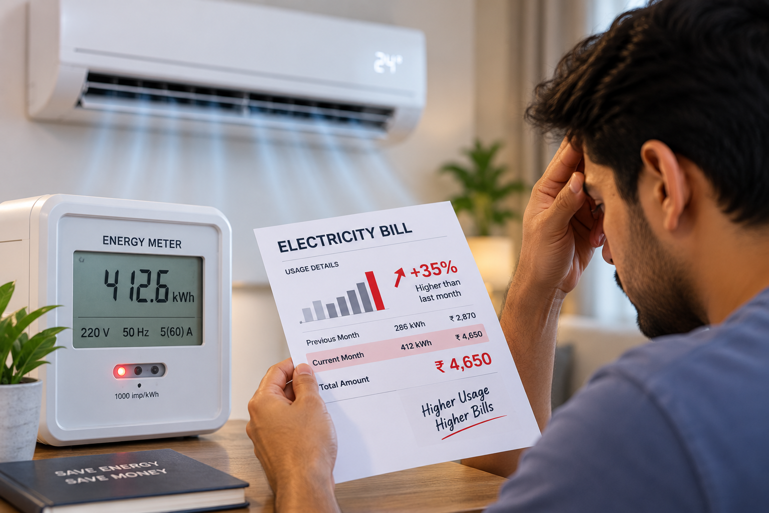 AC electricity consumption