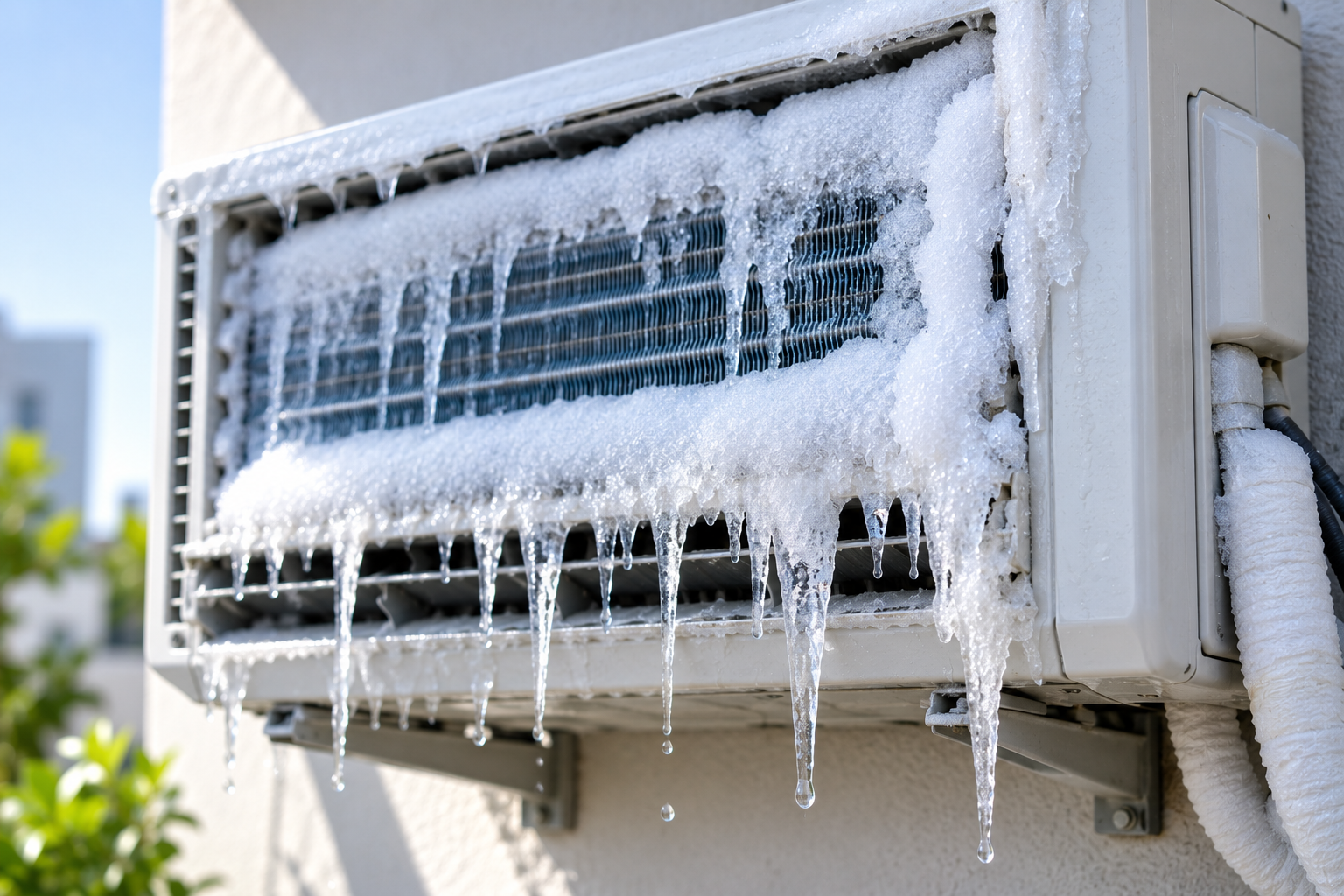 Ice formation on AC