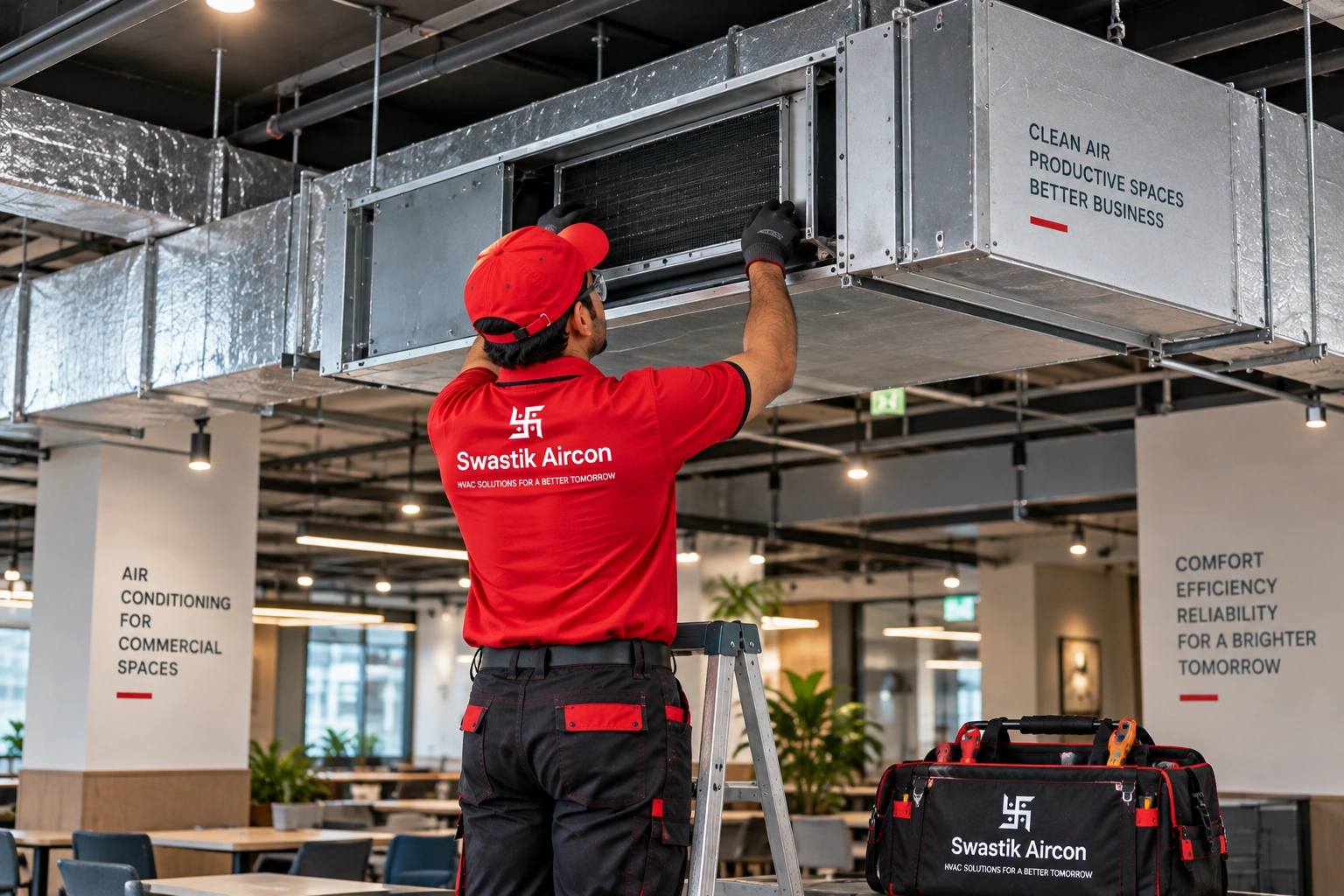 AC service for commercial spaces