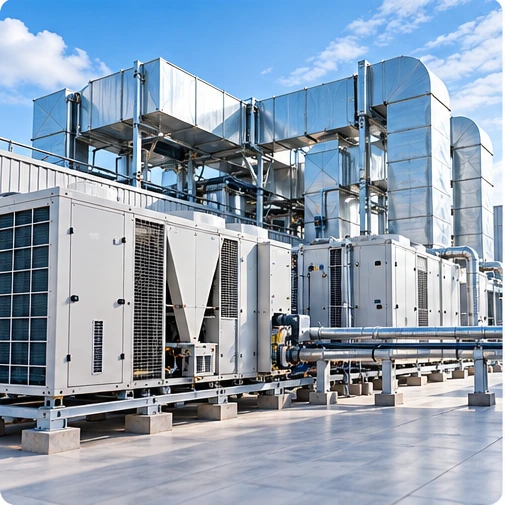 Commercial and industrial HVAC project