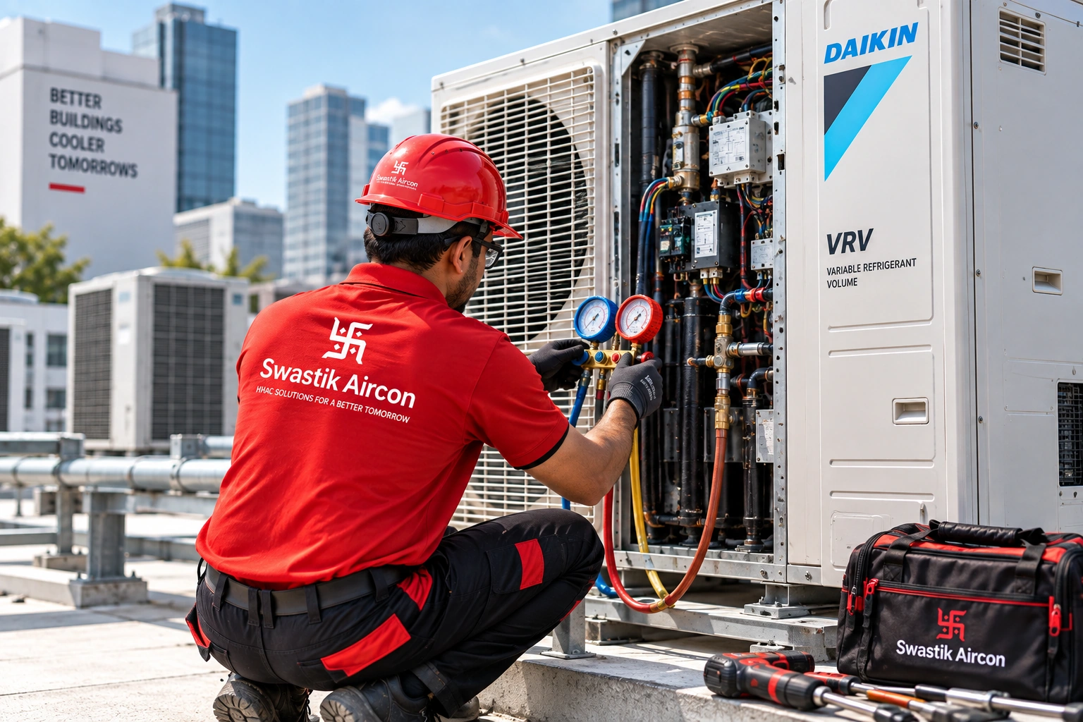Commercial AC installation