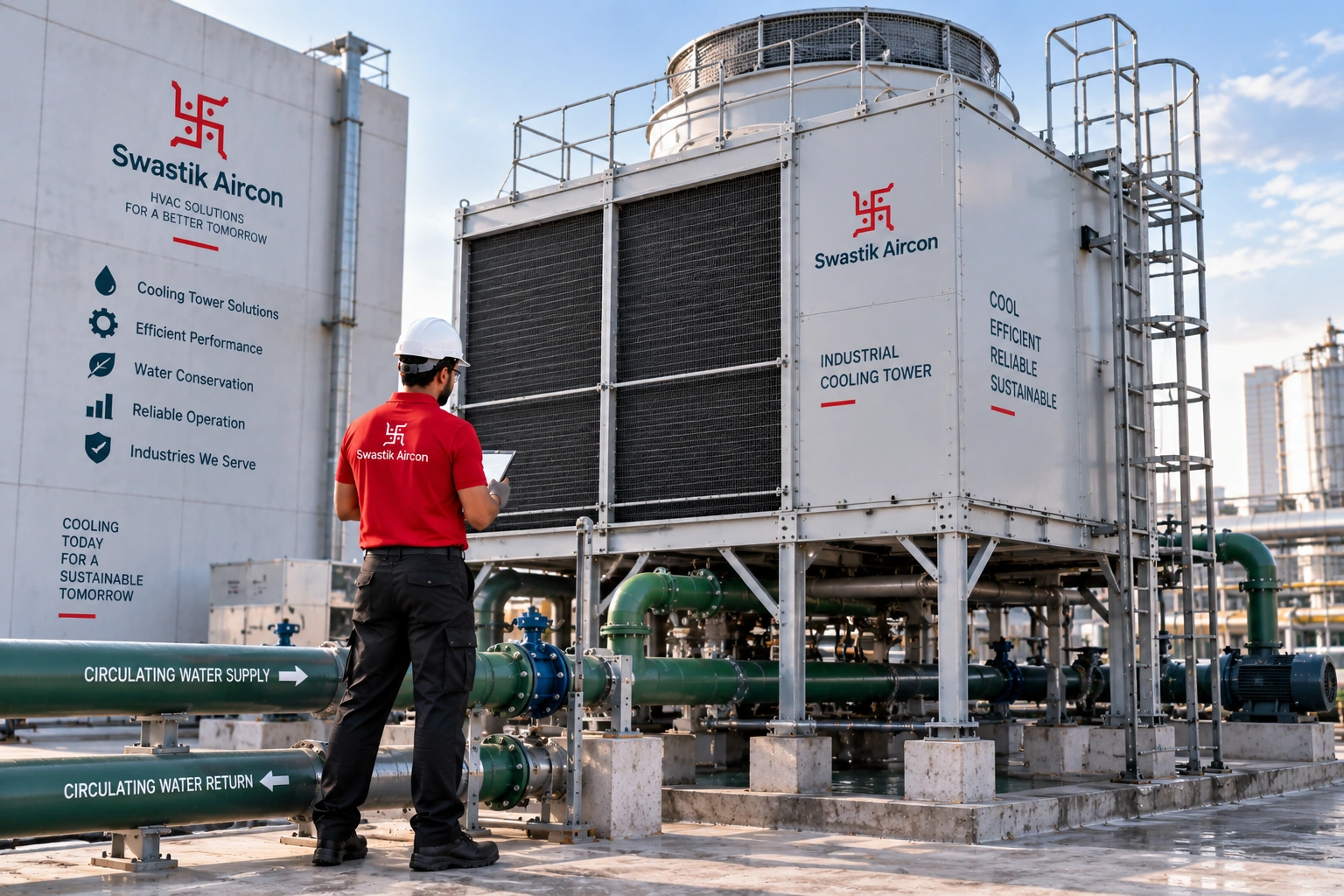 Industrial cooling tower