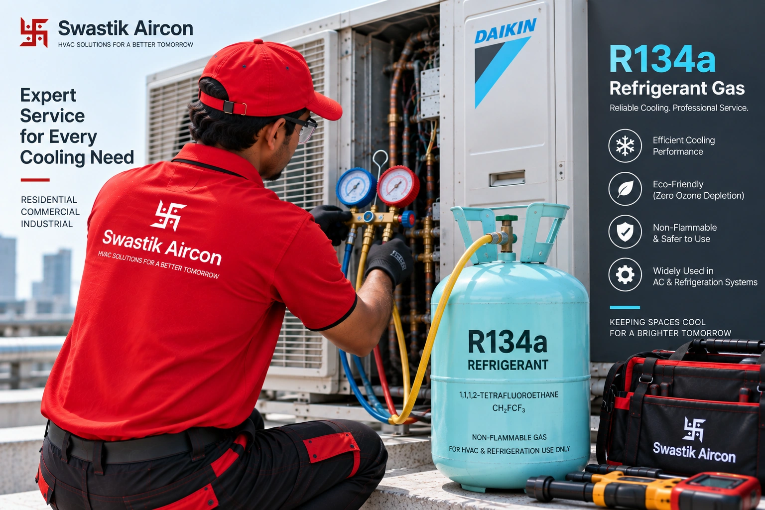 R134a refrigerant gas