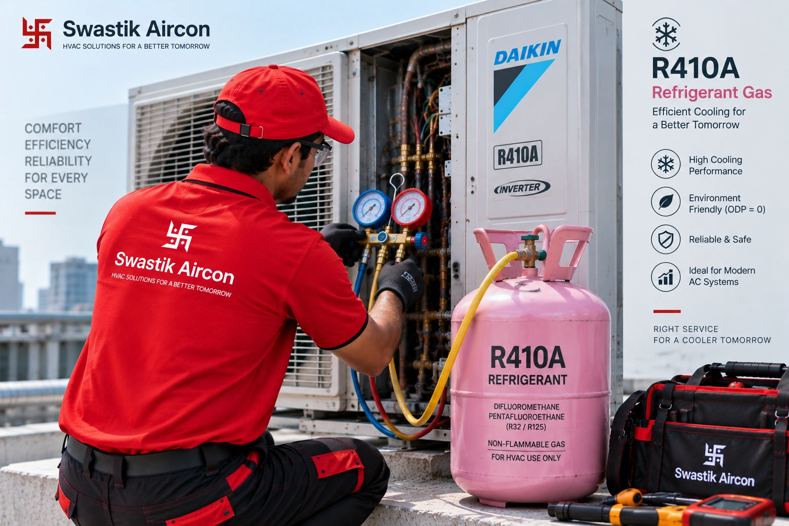 R410A refrigerant gas