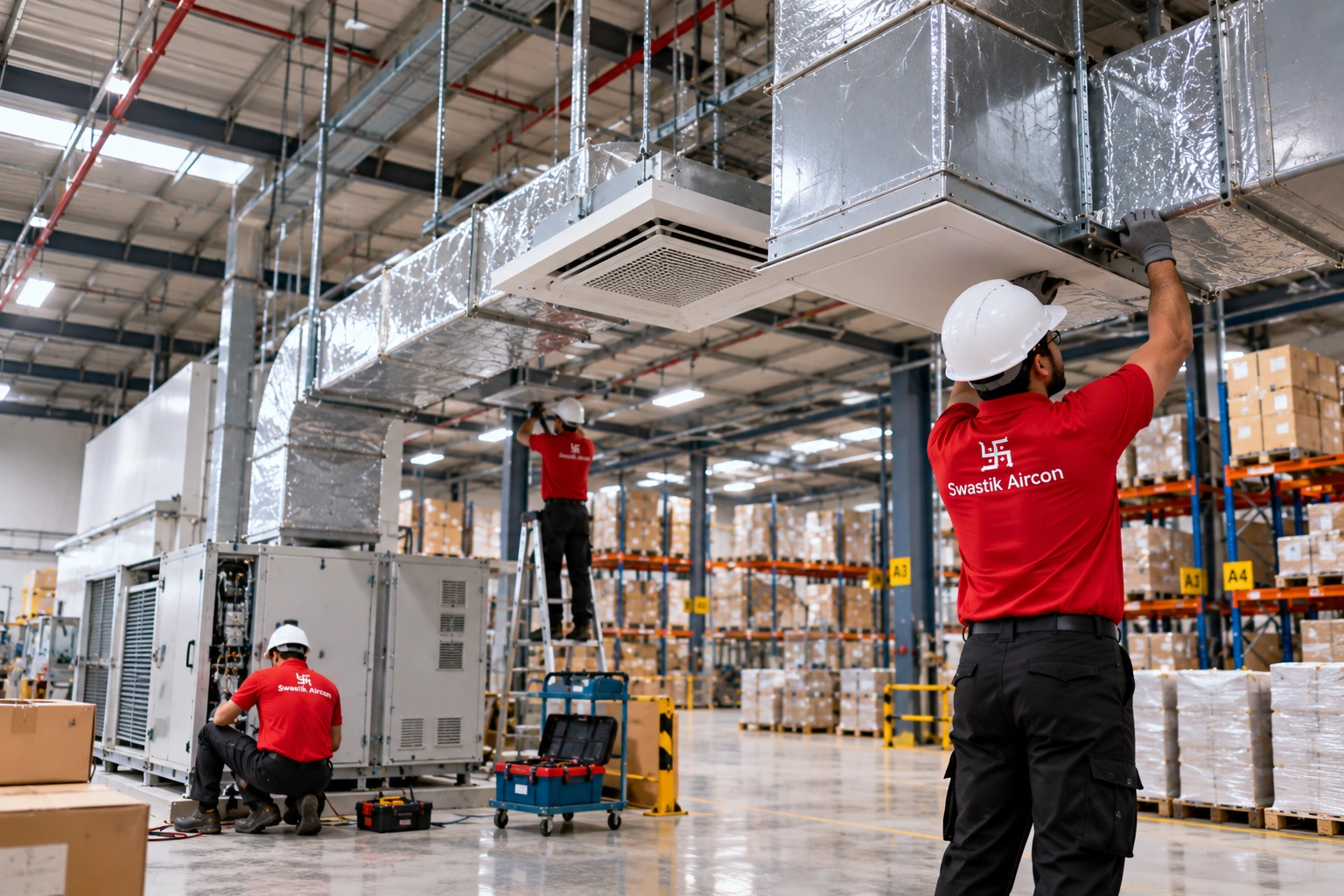 Warehouse HVAC installation