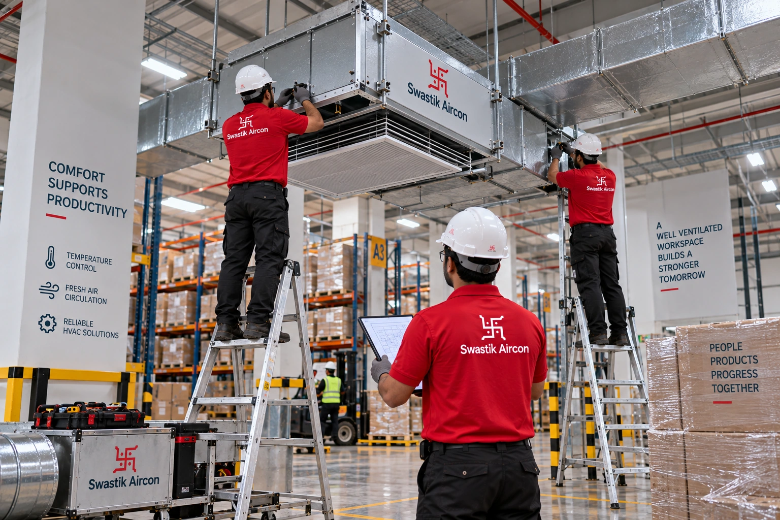 Warehouse HVAC installation