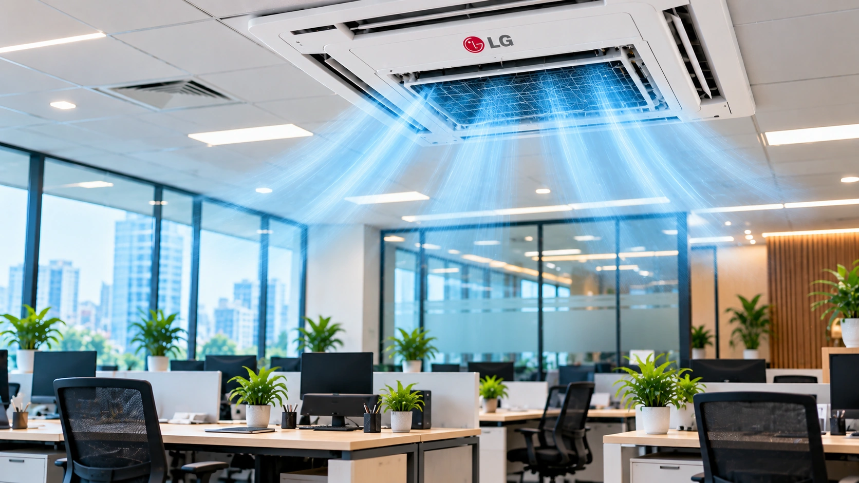 LG air conditioning service for office cooling