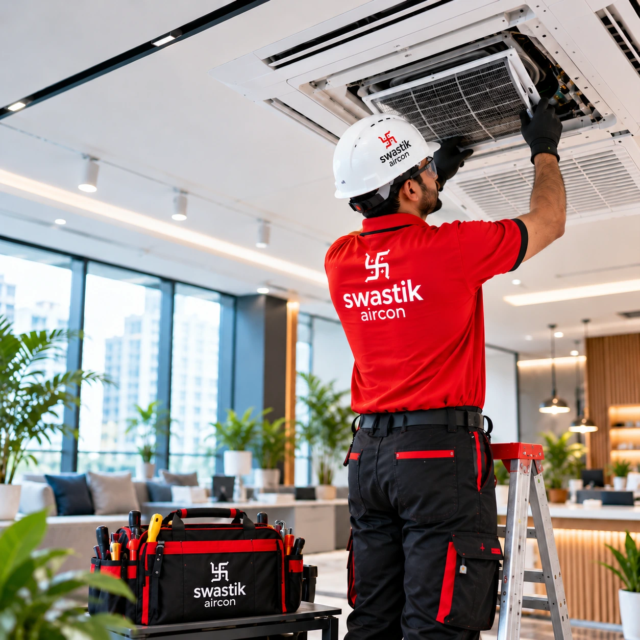 Swastik Aircon technician providing professional HVAC service